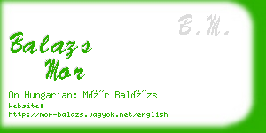 balazs mor business card